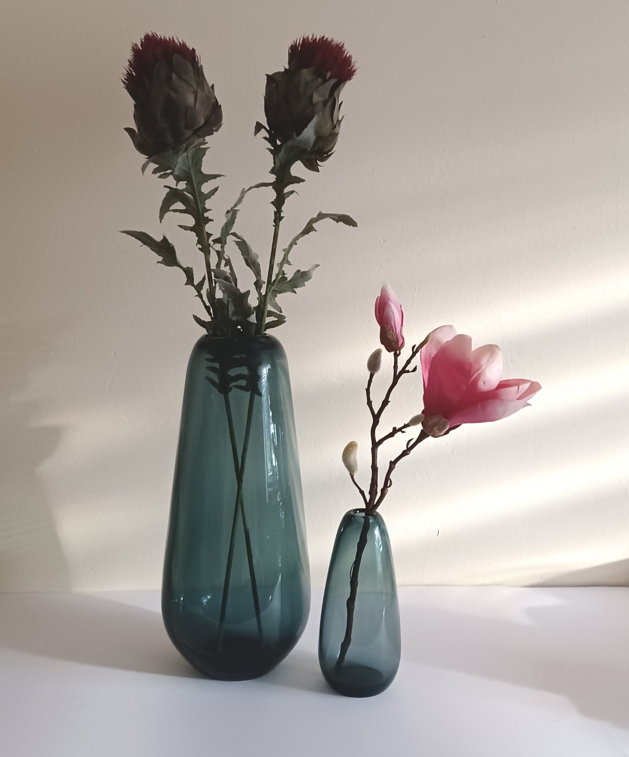 独50年代　Wagenfeld for WMF 438.2〜4 445.1〜2 Large Vase Designed by Wilhelm Wagenfeld for WMF, Tourmaline