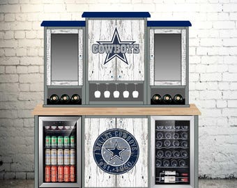 Awesome DALLAS COWBOYS Back Bar/Wall Unit with Fridges!!!!
