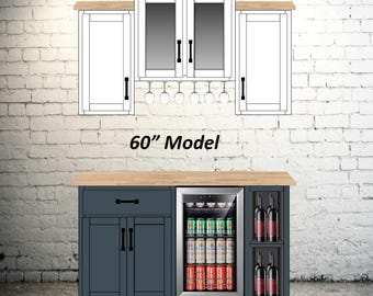 Bar Cabinets with Upper Cabinets INCLUDES FRIDGES!!!!