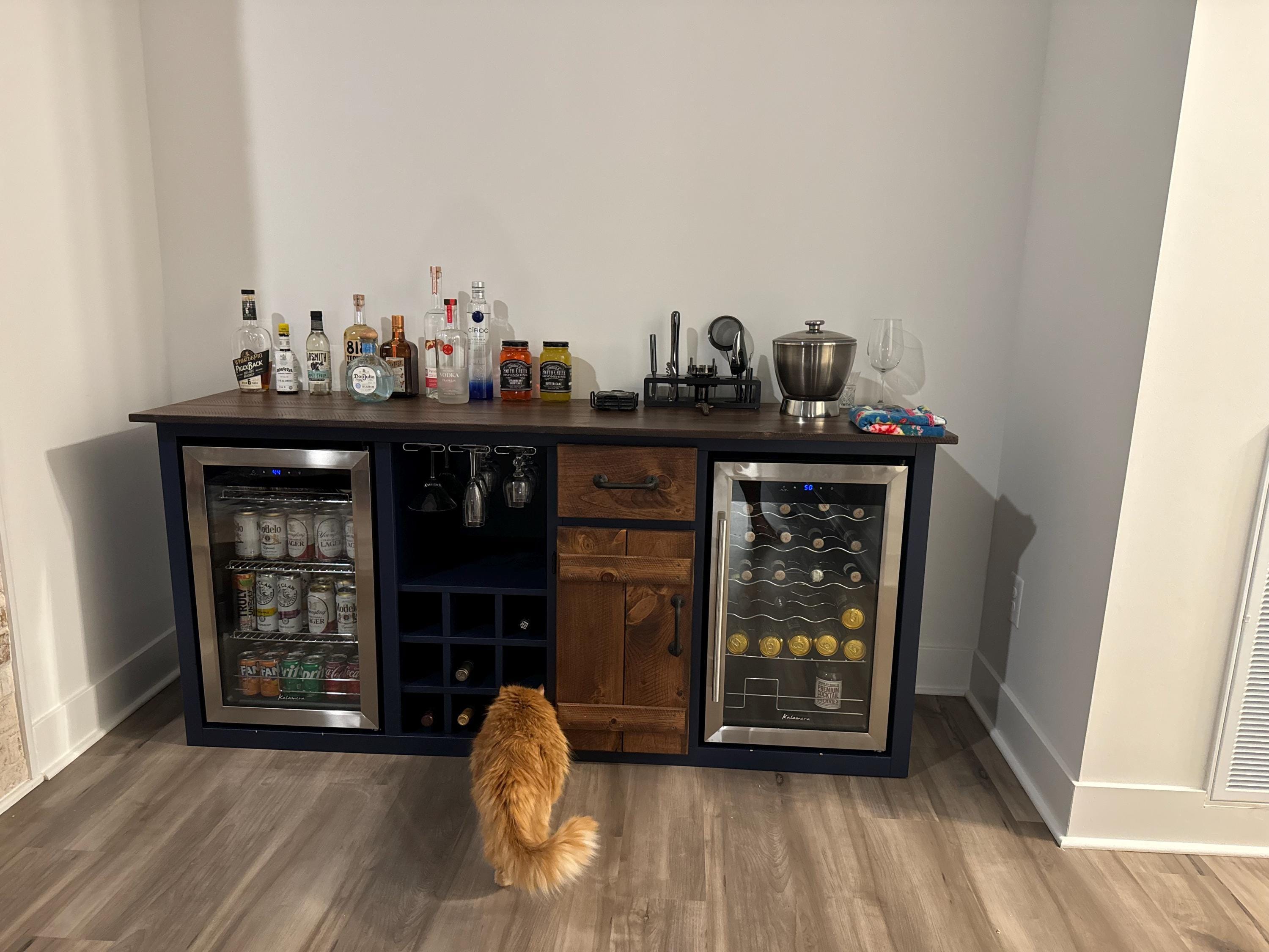 Bar cabinet with beer fridge hotsell