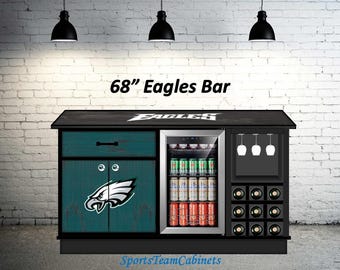 68&quot; PHILADELPHIA EAGLES Bar Cabinet with/without Fridge!!!!