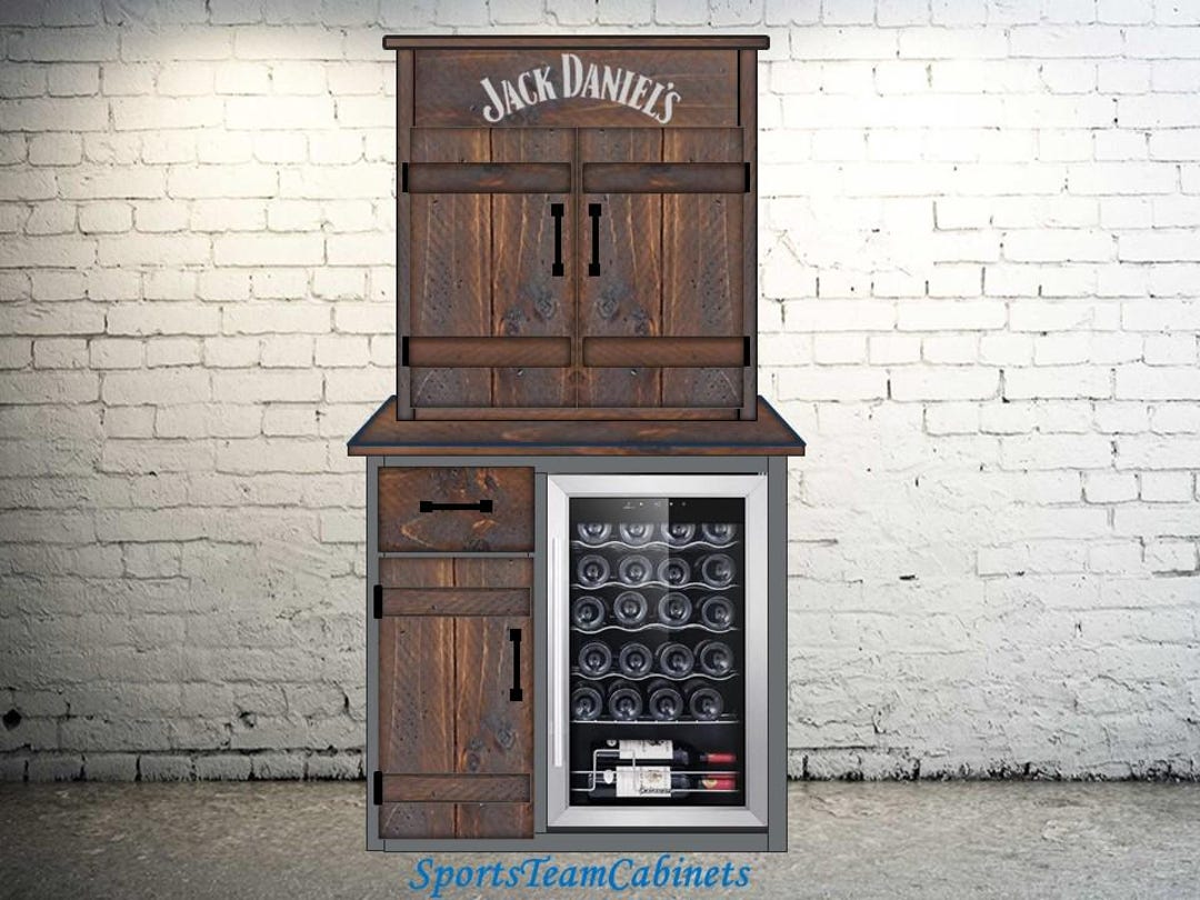 JACK DANIEL'S Small Hutch With Wine Cooler 2 Sizes - Etsy