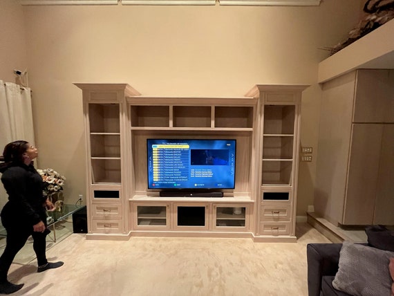 Large tv outlet wall unit