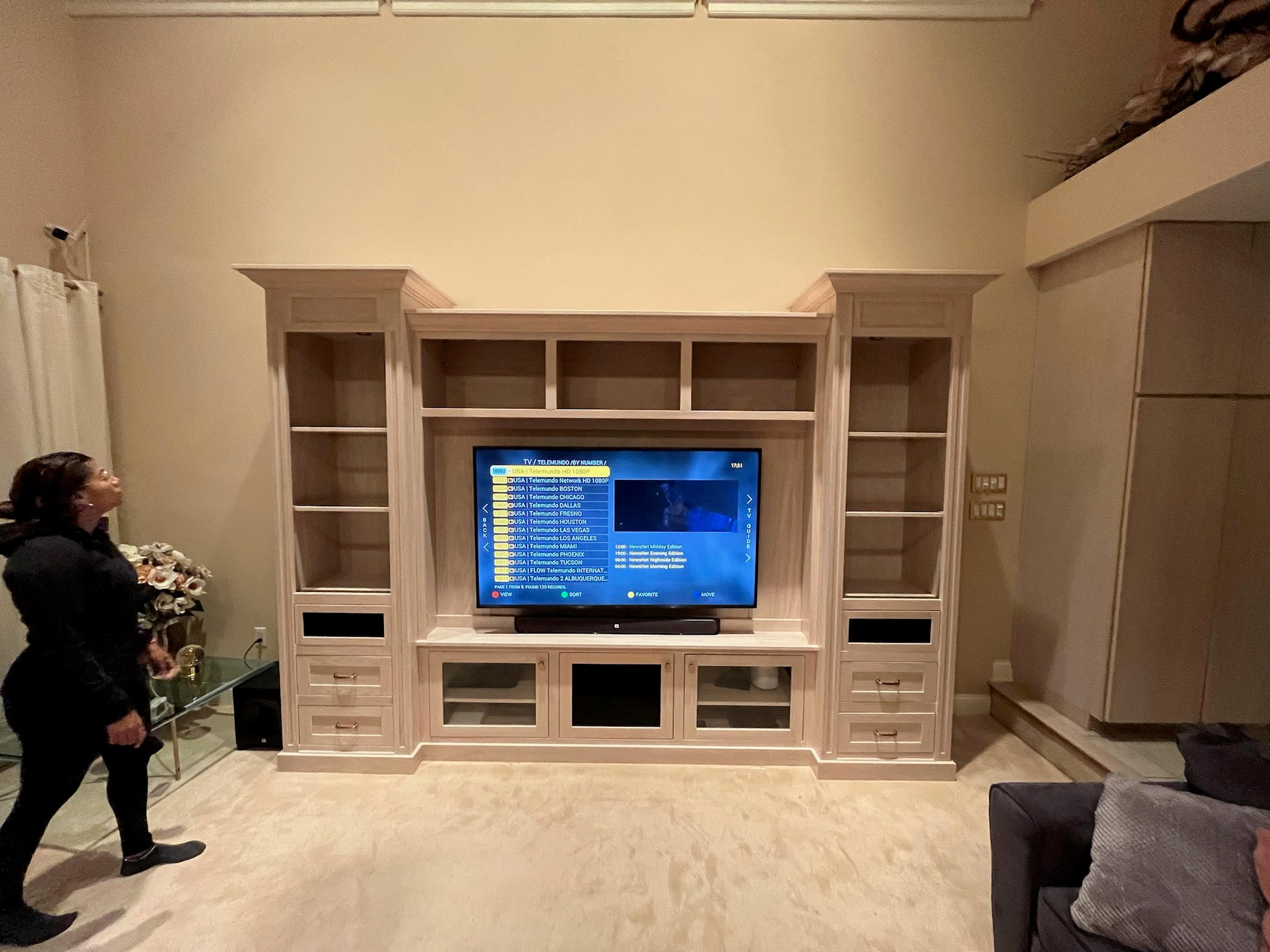 Large TV Entertainment Center / Wall Unit - Etsy