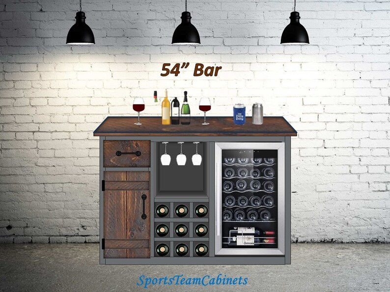 54/68 Wine Bar WITH REFRIGERATOR Etsy