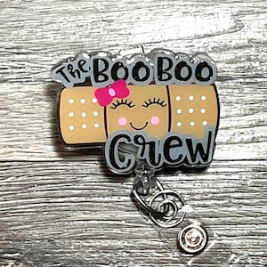 Boo Boo Crew Badge Reel: School Nurse Gift