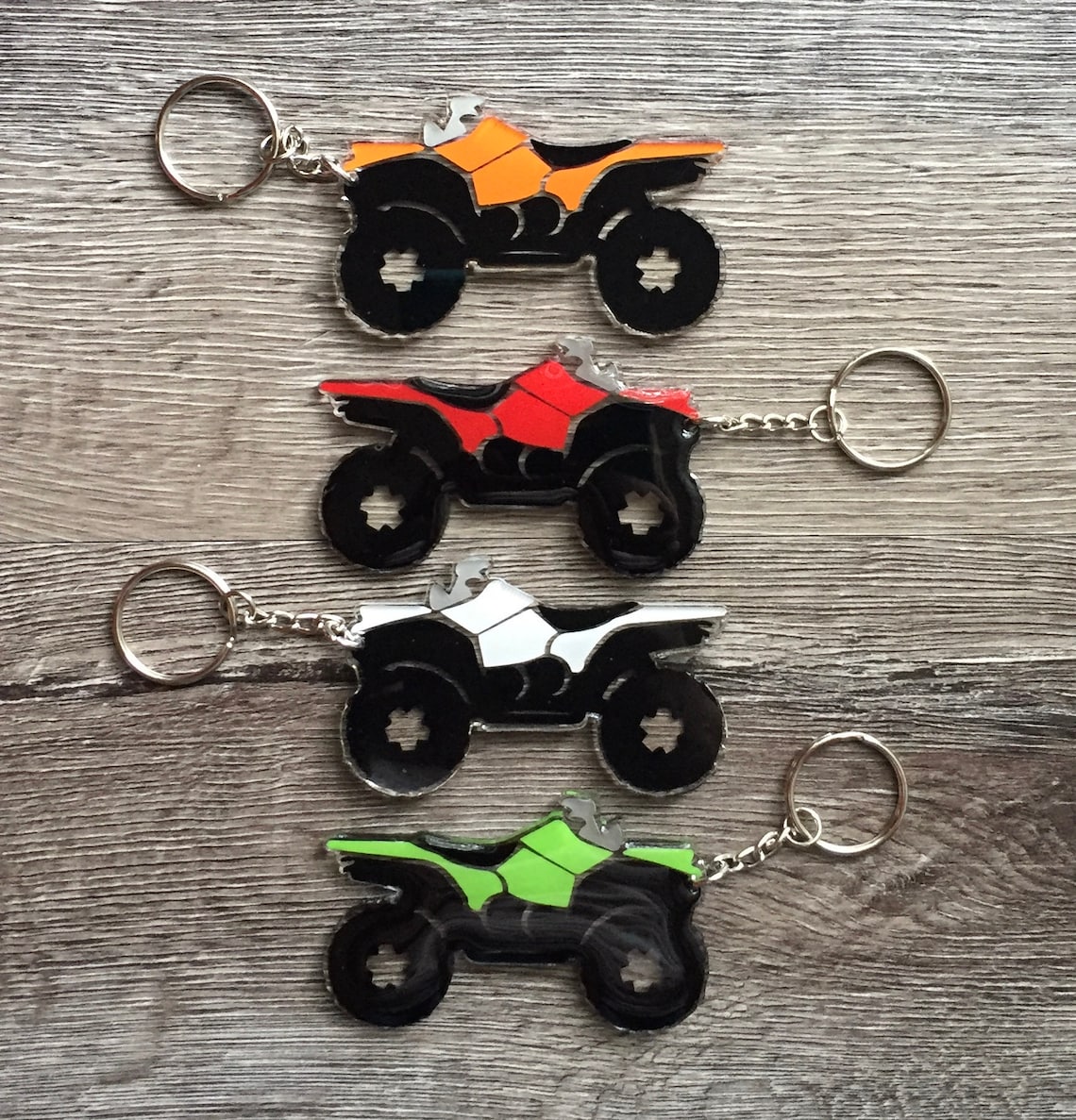 ATV Keychain 4 Wheeler Keychain Wheeler Keychain Fathers Etsy