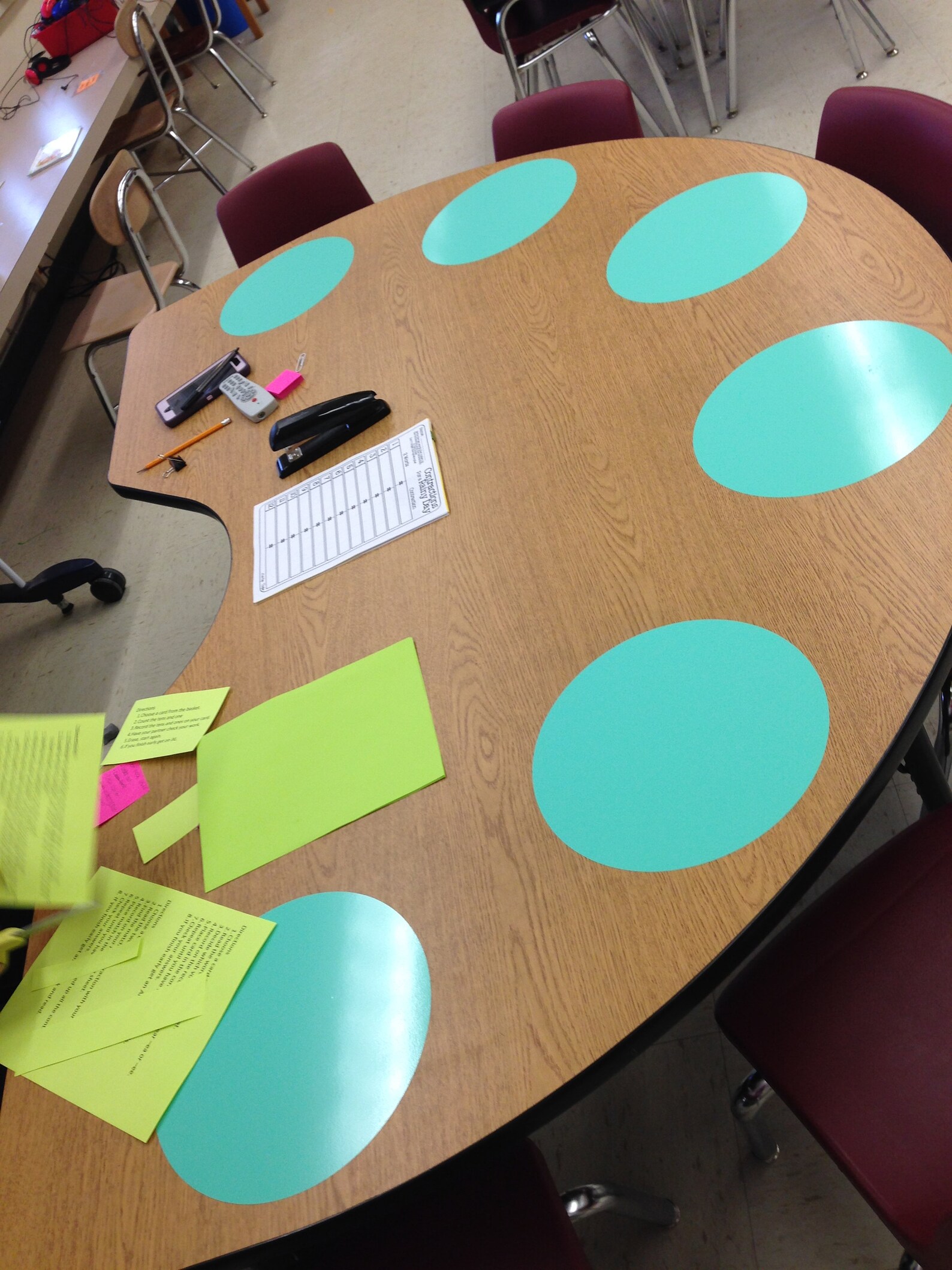 Vinyl Dry Erase Circles Vinyl Dry Erase Writing Mats Teacher Etsy