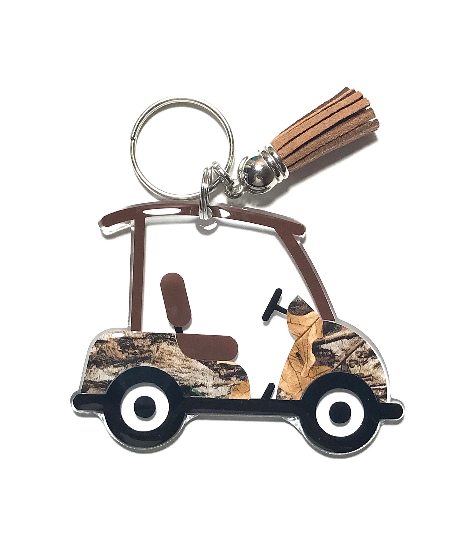 Camo Golf Cart Keychain Camouflage Cart Keychain Golfer Etsy