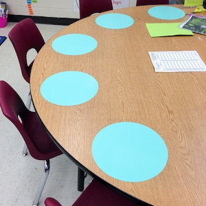 Vinyl Dry Erase Writing Mats: Teacher School Supply, 11.25&quot; Circles