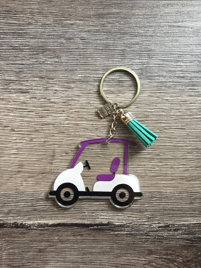 Golf Cart Keychain Golfers Keychain Golfers Gift Gift for | Etsy