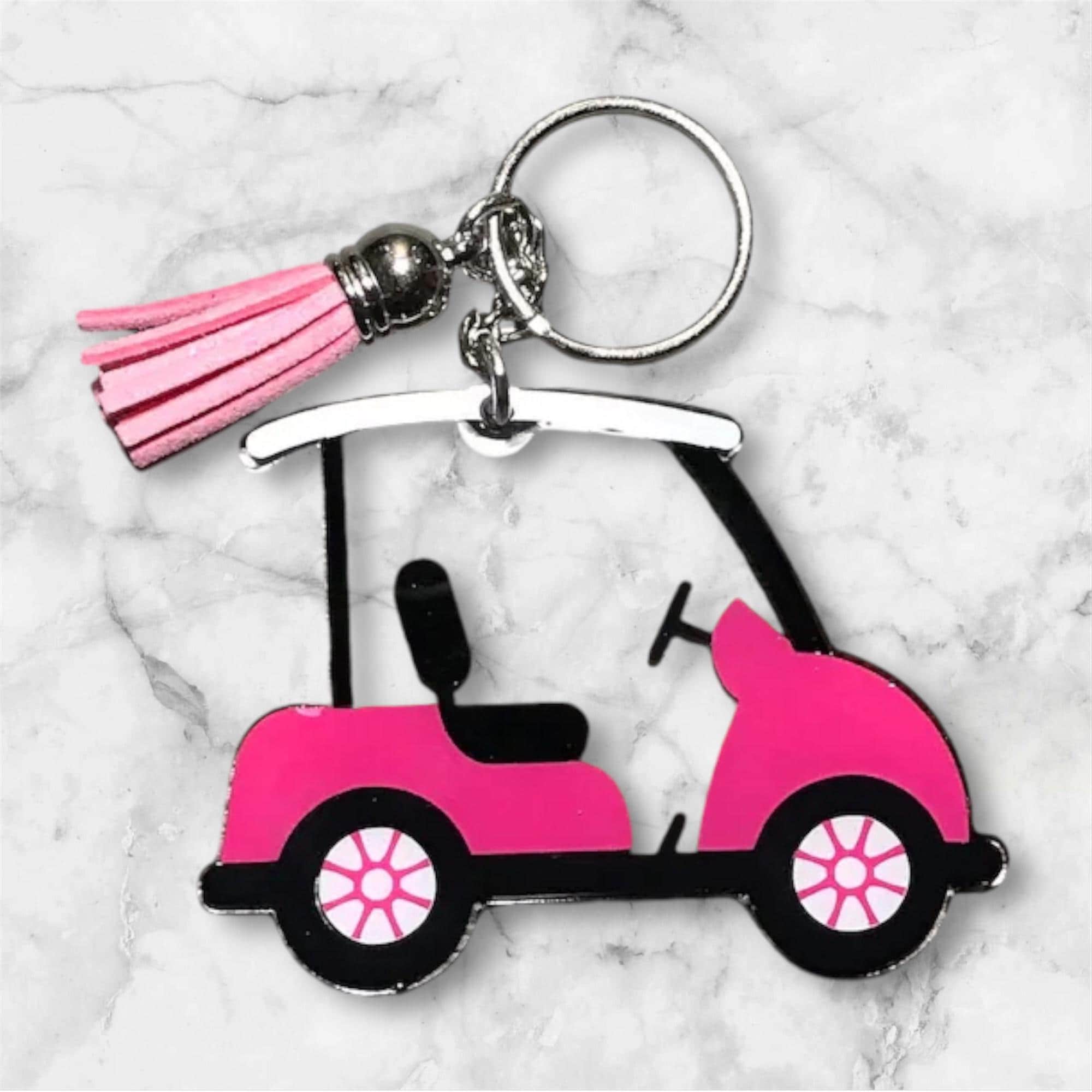 Personalized Golf Cart Keyring, Fun Golf Lover Gift