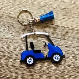 Golf Cart Keychain, Golfer Gift, Personalized Golf Cart Keychain