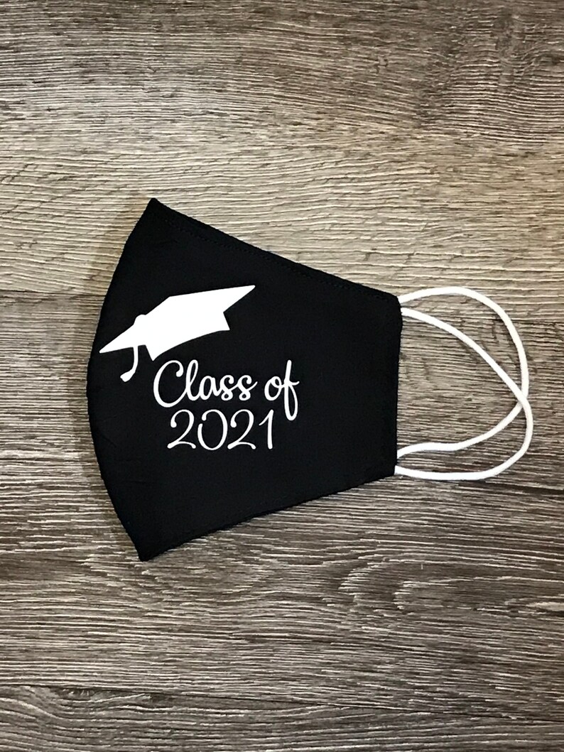 Class of 2021 Mask Senior Face Mask Black Cotton Face Mask