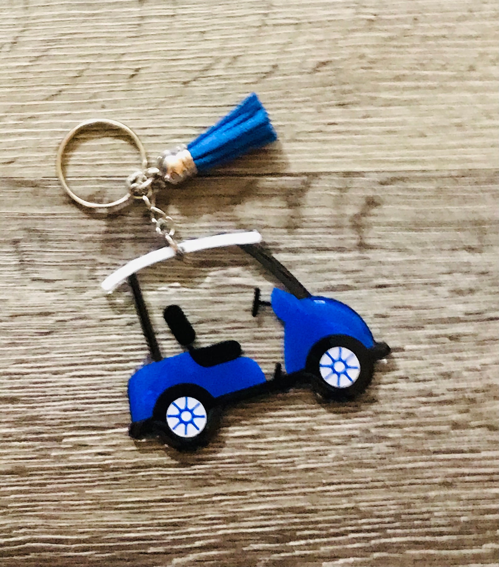 Golf Cart Keychain Golfers Key Ring Golfer Gift Etsy