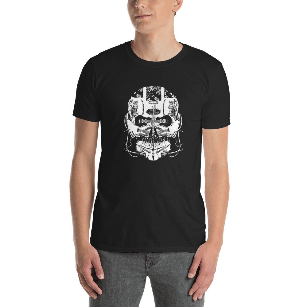 Guitar Skull Unisex T-Shirt Guitarist Gift Rock Band tshirt | Etsy