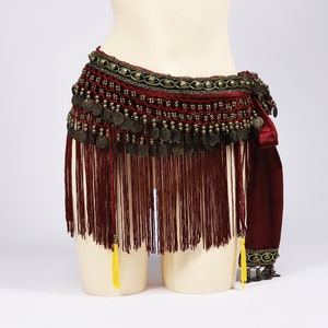 Bauchetanz Hüftschal Mit Münzen - Bauchtanz Rock Mit 3D-Falten