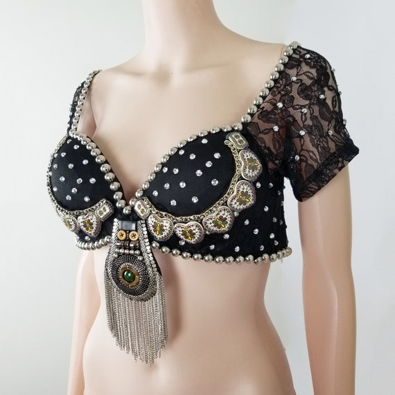 Floral Lace Tribal Belly Dance Bra Arabic Jewelry Backless Top -  Canada