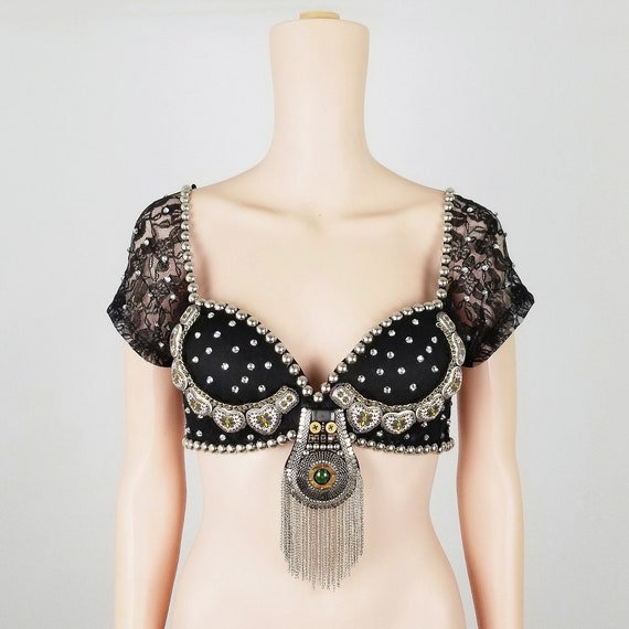 Buy Floral Lace Tribal Belly Dance Bra Arabic Jewelry Backless Top Online  in India 