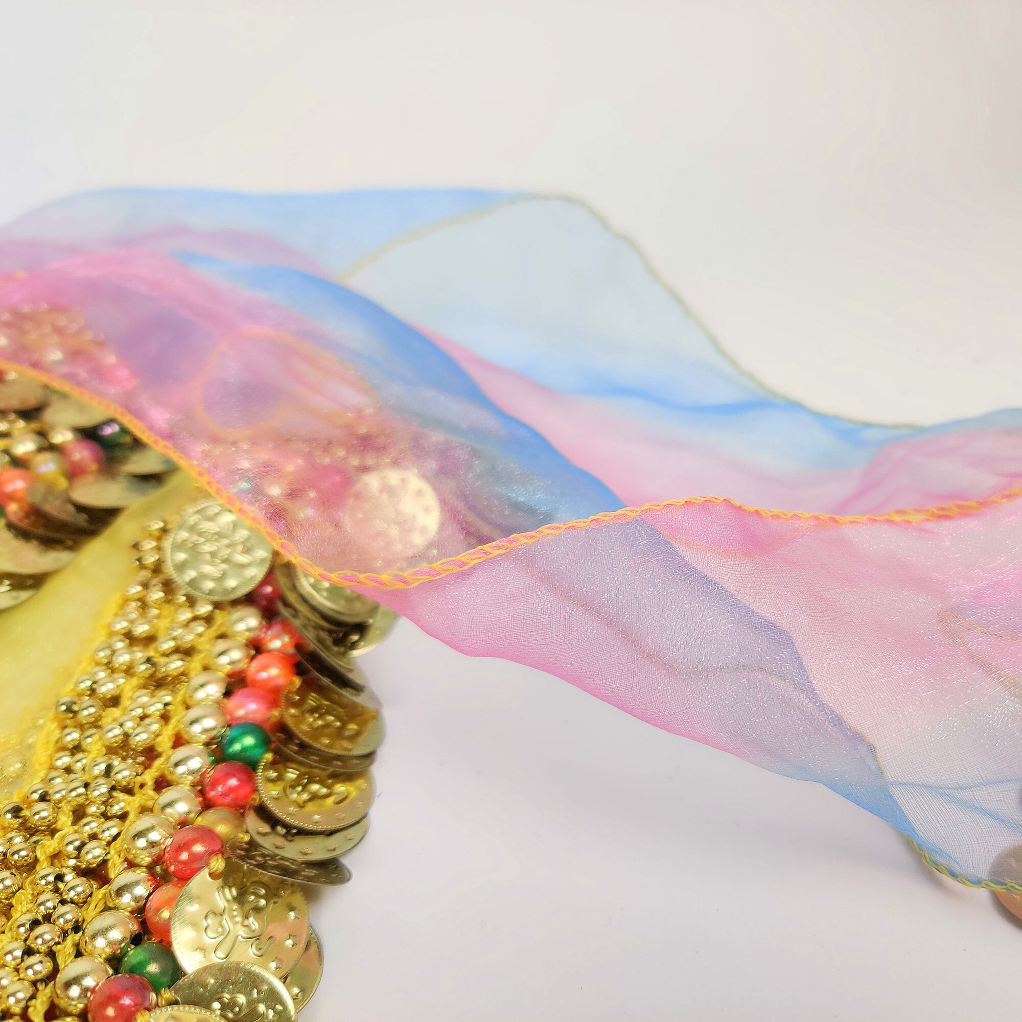 AYNEFY Hüftschal Bauchtanz – 10 Yards Rock Mit Pailletten & Münzdesign Für Tanz & Festival