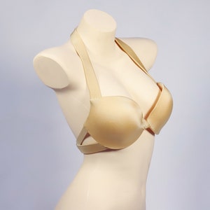 Nude Ägyptische Tasse Kostüm Accessoires Push up BH Bauchtanz Top für DIY Bild 3