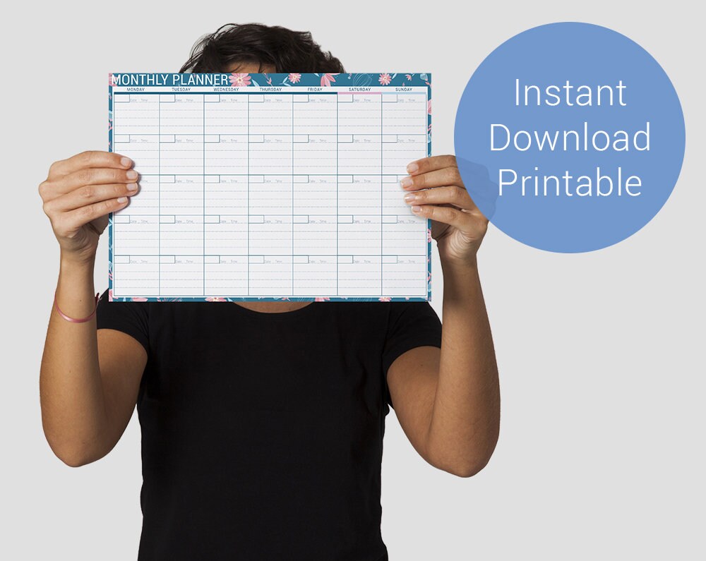 Monthly Planner Notebook Monthly Planner А4 Monthly Planner Etsy