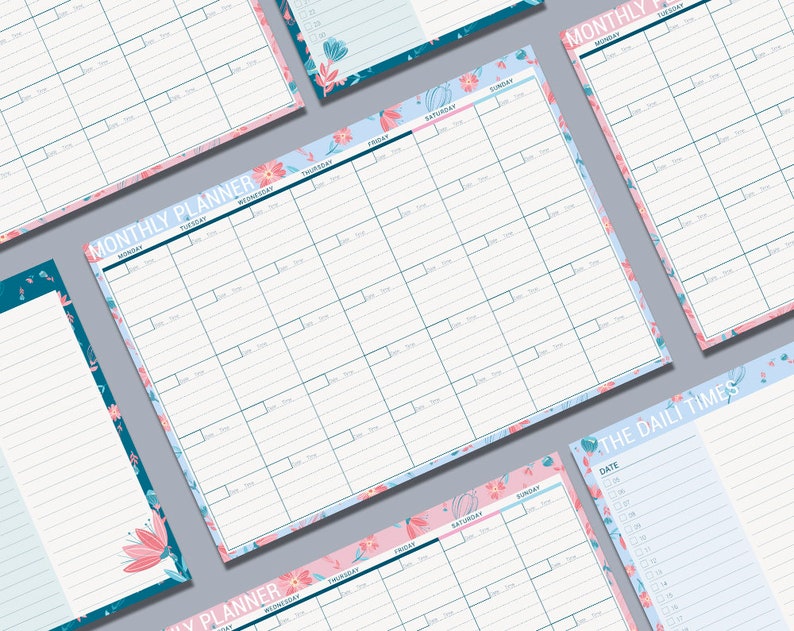 Monthly Planner Notebook Monthly planner А4 Monthly planner Etsy