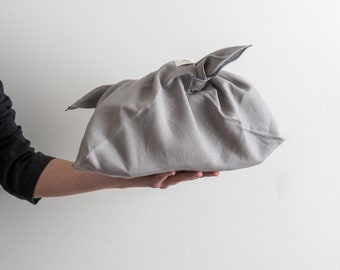 Large Linen Azuma Bag - Grey