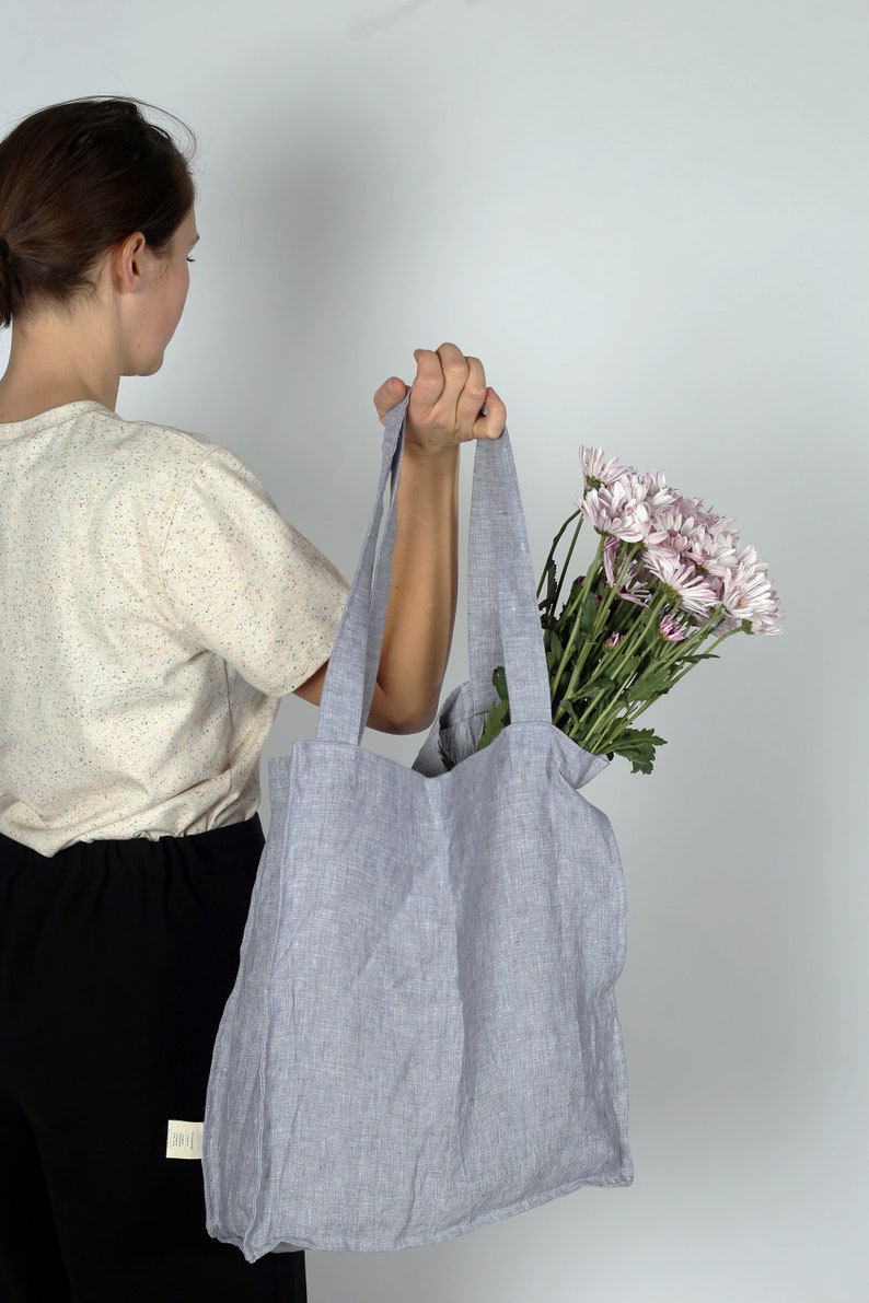 Linen Tote Bags Reusable Bag Grocery Bag Bags for Etsy