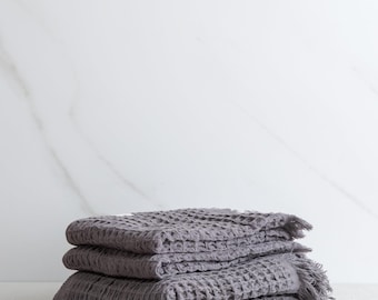 Turkish towel - Waffle - Charcoal Grey