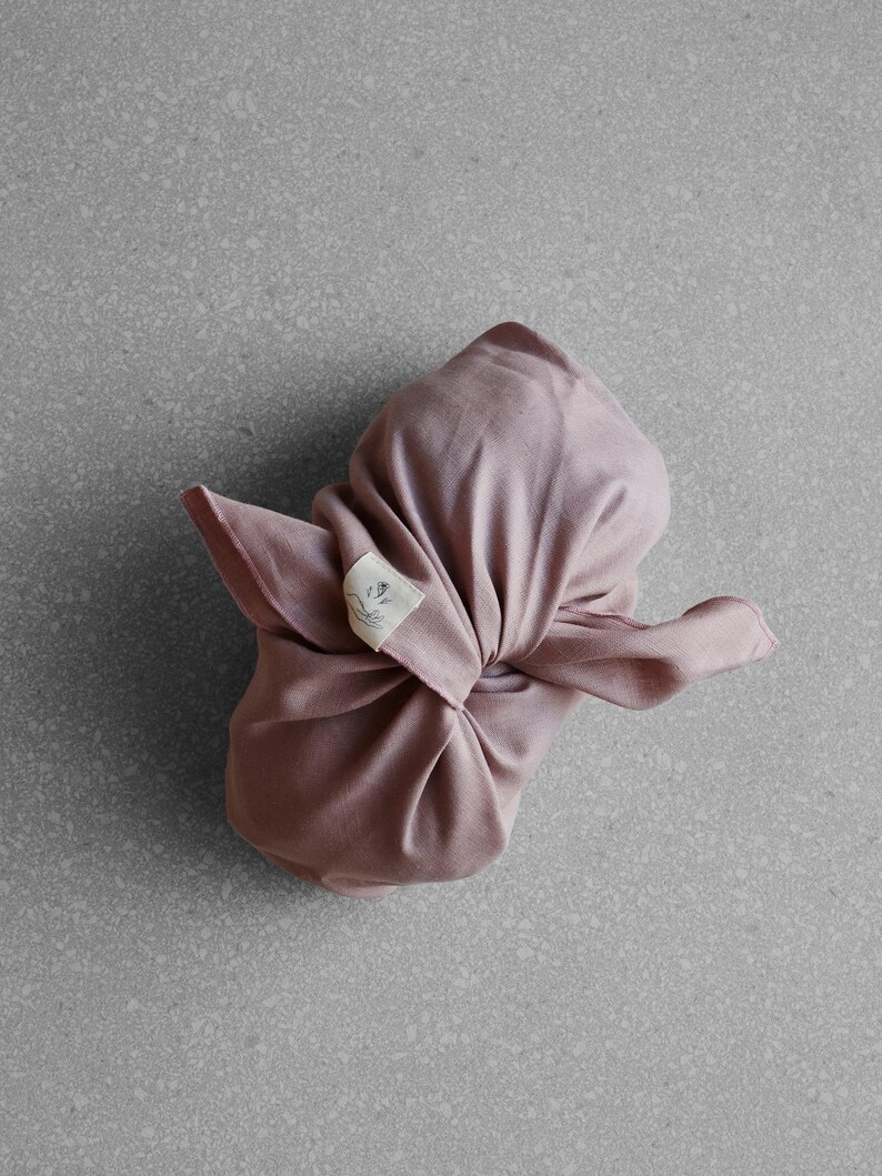 Large Linen Azuma Bag Dusty-pink image 2