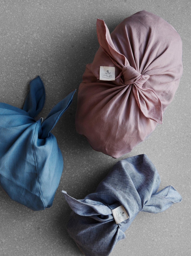 Large Linen Azuma Bag Dusty-pink image 1