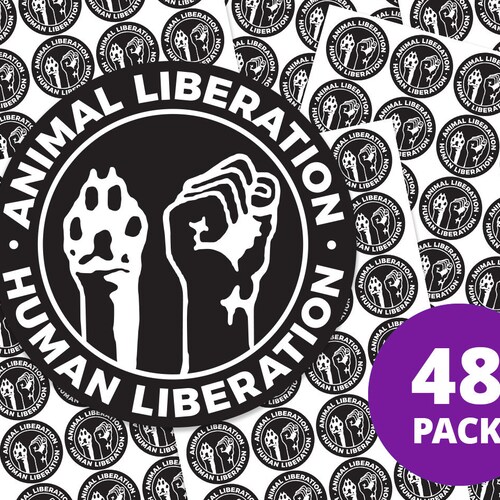 Animal Liberation Human Liberation Decal Sticker Sheets Animal - Etsy