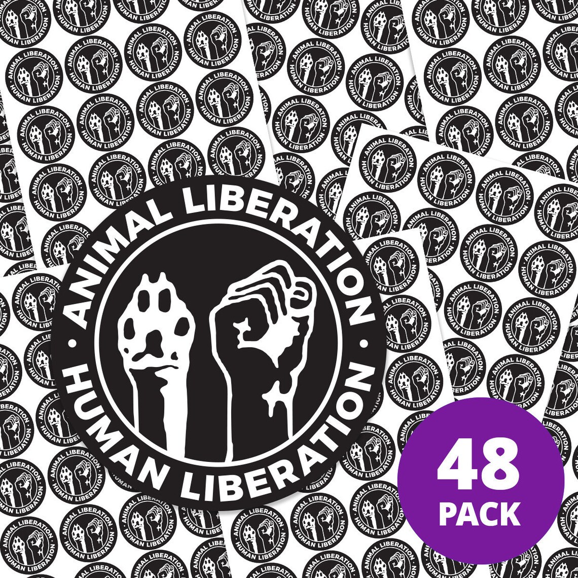 Animal Liberation Human Liberation decal sticker sheets animal | Etsy