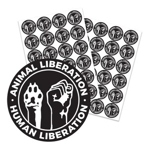 Animal Liberation Human Liberation decal sticker sheets animal | Etsy