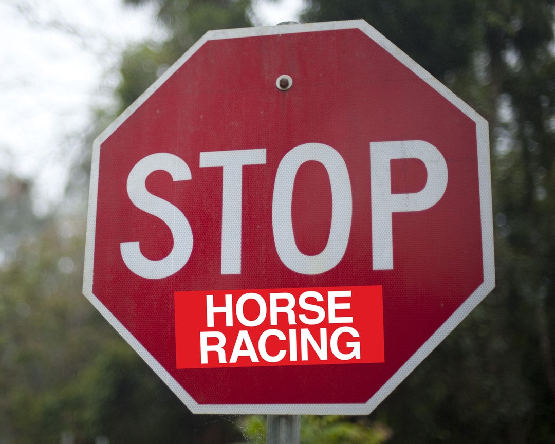 Stop Horse Racing Stickers Bulk 1 5 10 20 100 Pack Sticker Etsy.de