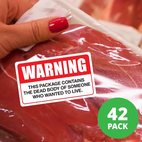 42x Meat warning label sticker activism vegan vegetarian | Etsy