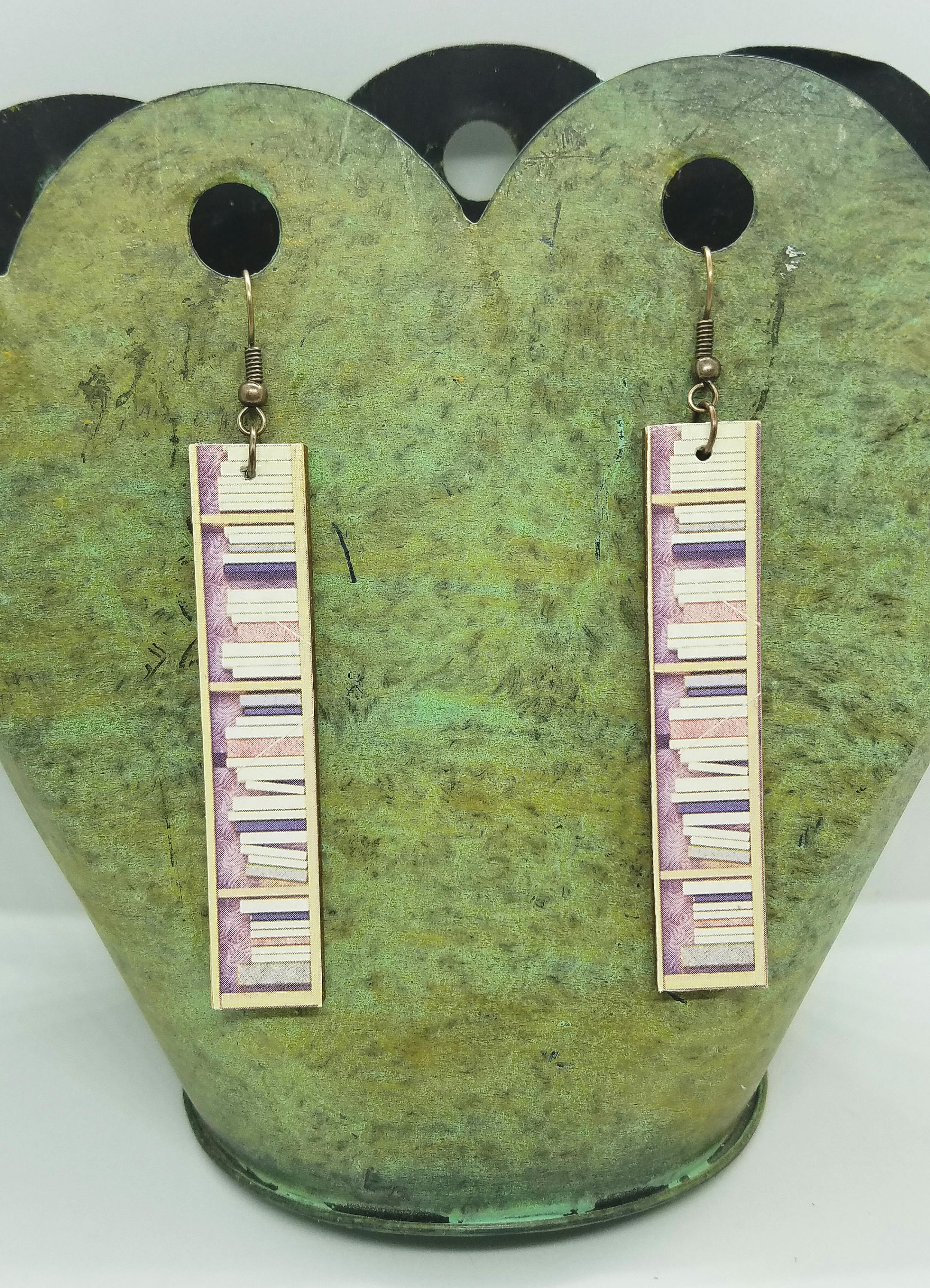 Pendientes colgantes rectangulares de estantería | Etsy