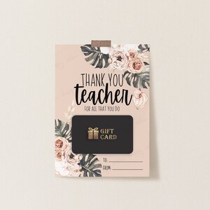 Geschenkkartenhalter für Lehrer Anerkennungswoche Dankeskarten Niedliche Blumenfrauen Masse Schulpersonal Erzieher Vorschule Kindergarten
