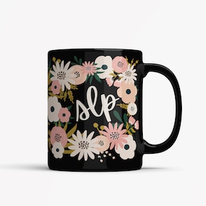 SLP Mug Speech Therapist Gift For Speech-Language Pathology Graduation Therapy Thank You Coffee Cup Black Mug