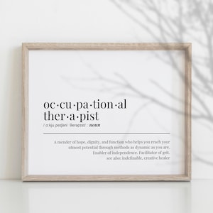 Mender Of Hope OT Definición Impresión digital Terapeuta ocupacional Regalo para hombres y mujeres Regalos OT Descarga mínima Oficina de terapia imprimible