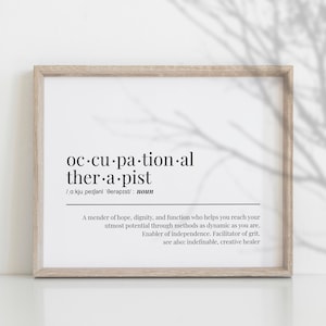 Mender Of Hope OT Definition Digital Print Occupational Therapist Gift For Men And Women OT Gifts Minimal Download Printable Therapy Office