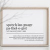 Set of 3 SLP OT PT Wall Art for Rehab Clinic Speech Therapist Gift ...