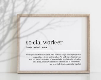 Empathy Master Social Worker Gift Office Decor Wall Art For Social Work Graduation Printable Print Poster