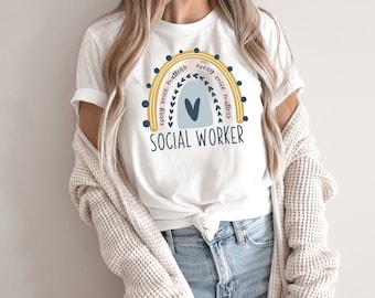 Camiseta Arcoíris para Trabajadores Sociales: Cada Voz Importa, Camiseta para Consejeros Escolares
