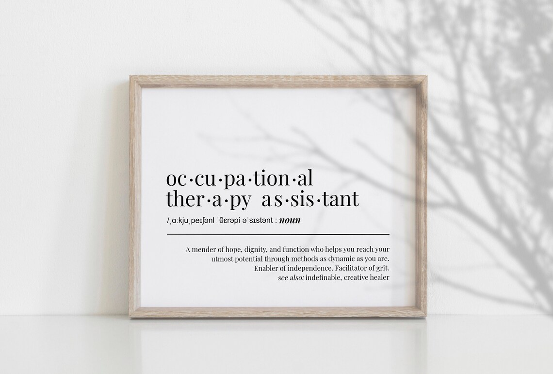 COTA Definition Digital Print Occupational Therapy Assistant Etsy