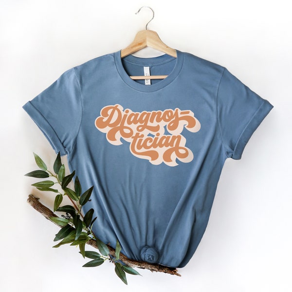T-shirt da diagnostico retrò, maglietta vintage per il personale scolastico