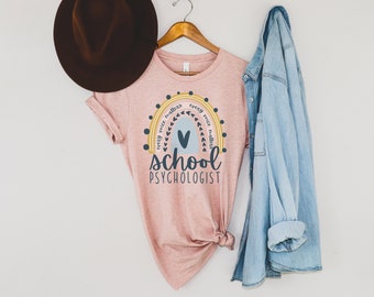 School Psychologist T-Shirt, Every Voice Matters Rainbow Tee