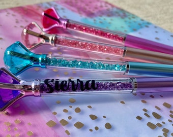 Custom Planner Pen with Crystals / Diamond / Bridesmaid Gift / Pen with Name / Fancy pen