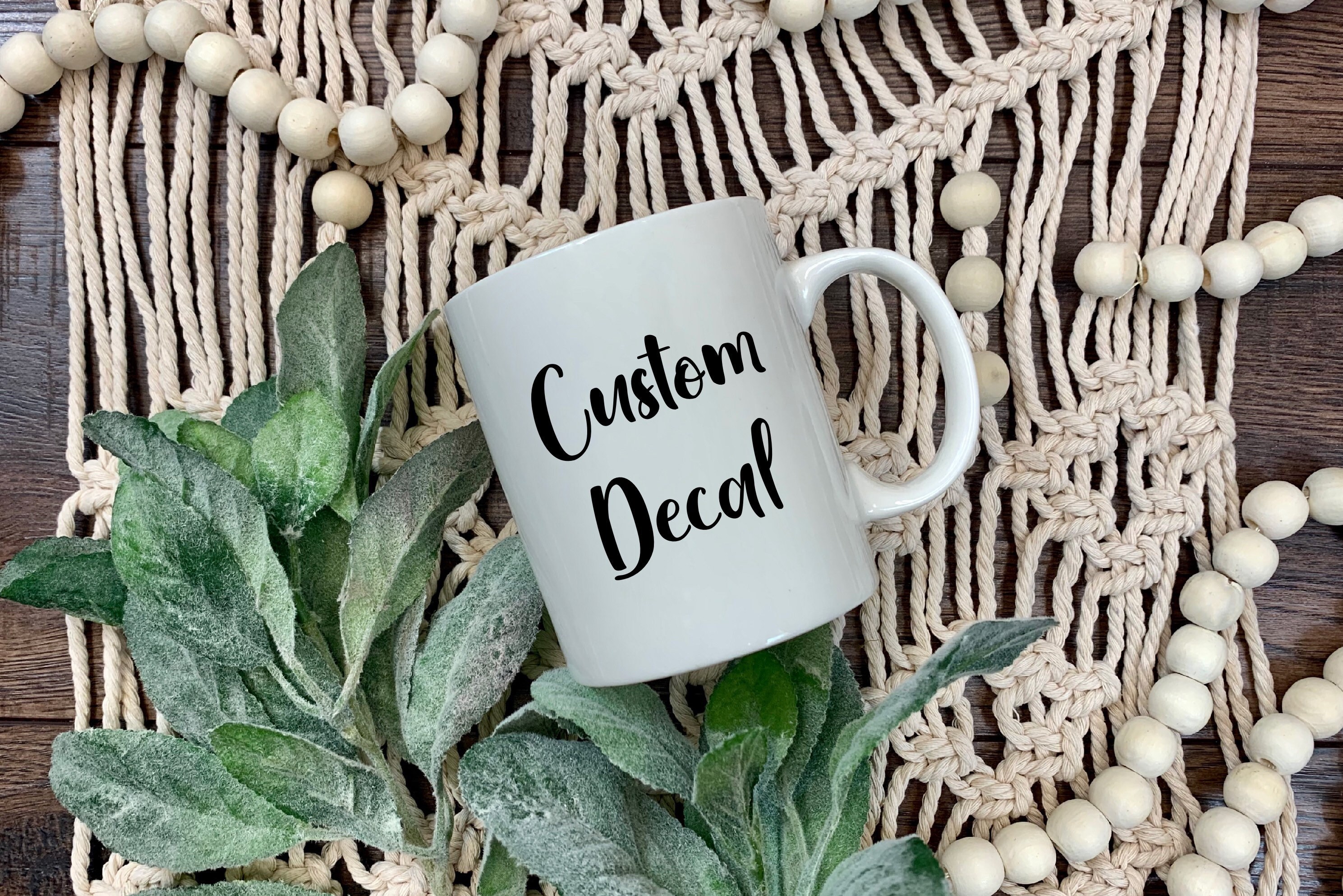 Custom Vinyl Decal Coffee Mug Sticker Mug Decal Etsy